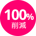 100%削減